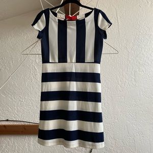 Postmark Anthropologie blue white stripe dress xs
